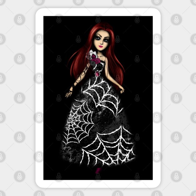 Vampire Girl Gothic Lady Magnet by DeneboArt